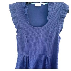 Anthropologie Navy Peplum blouse